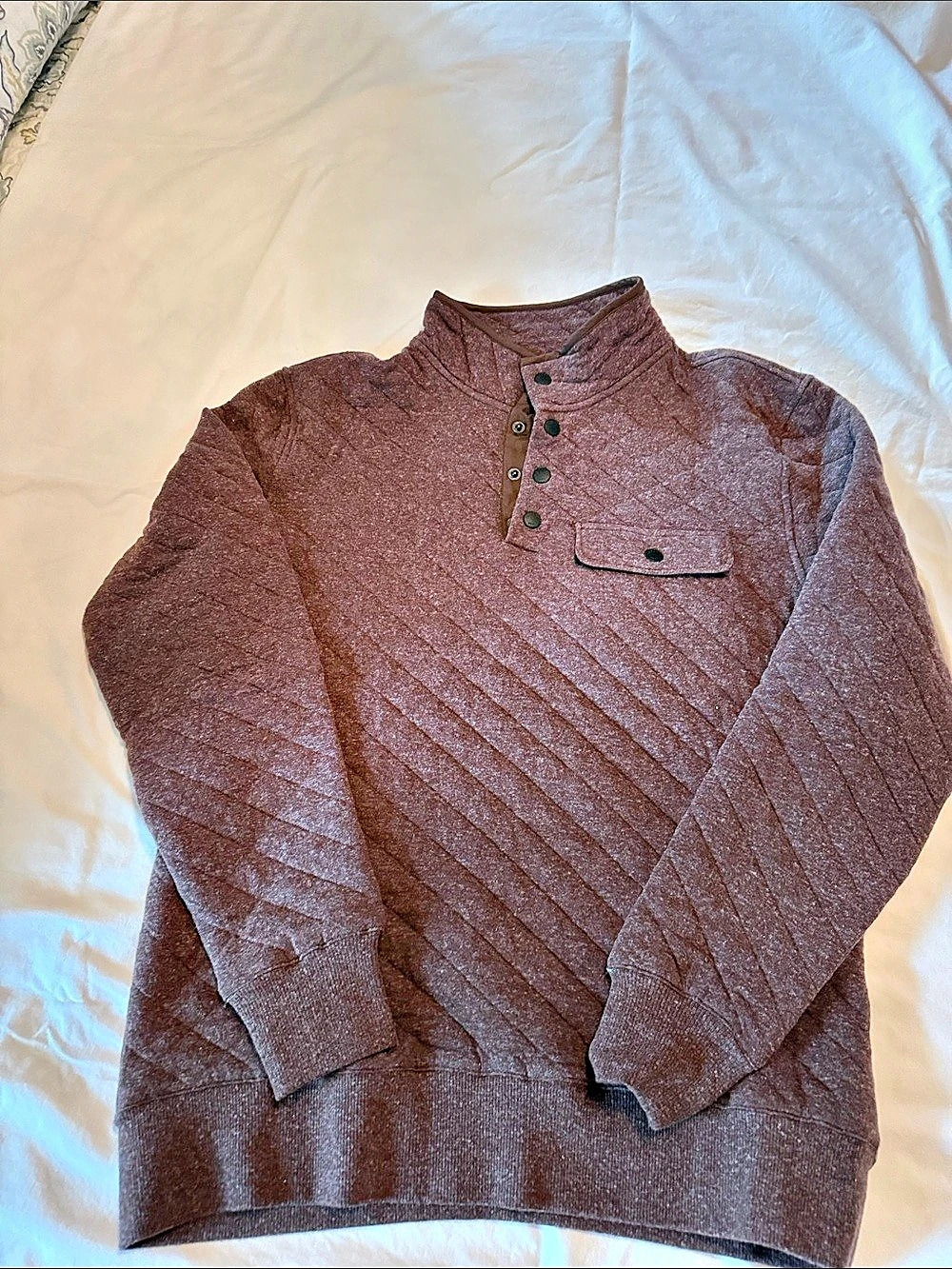 Faherty Epic Quilted Fleece Pullover Men’s Quilted Size Small